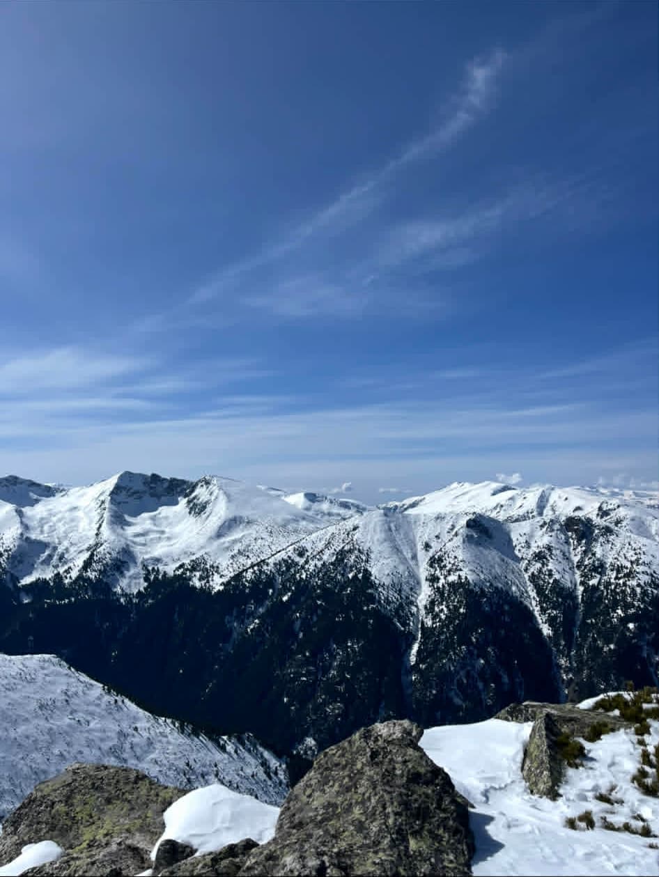 A view of the snowy Rila mountain